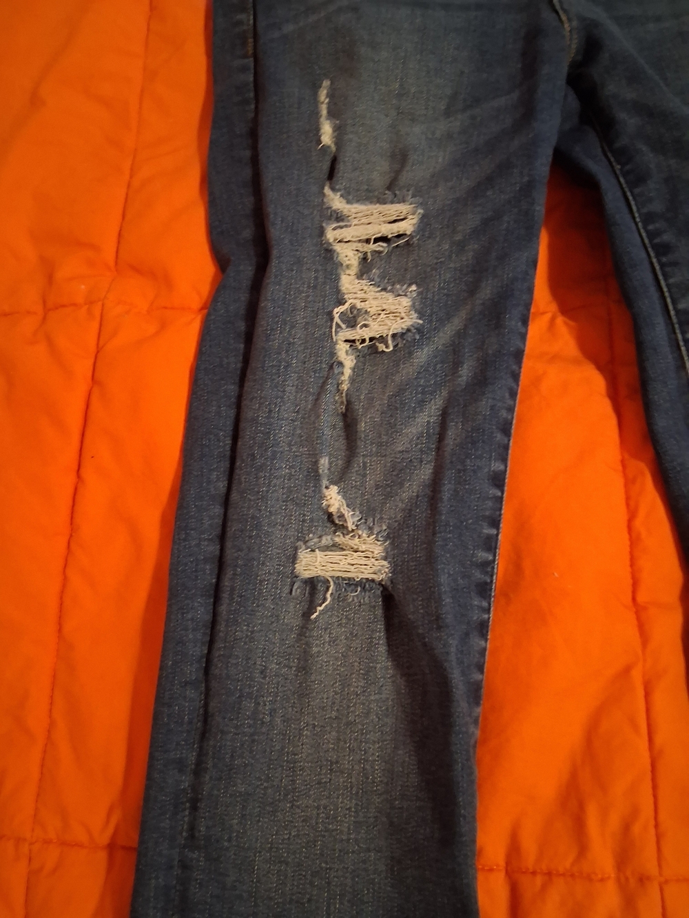 Abercrombie & Fitch Simone High Rise Super Skinny 26/ 2r Blue Distressed Jeans - Picture 5 of 9